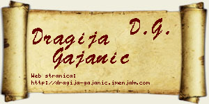 Dragija Gajanić vizit kartica